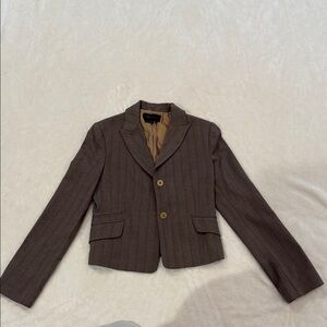 BCBGMaxAzria Taupe Pinstripe Blazer